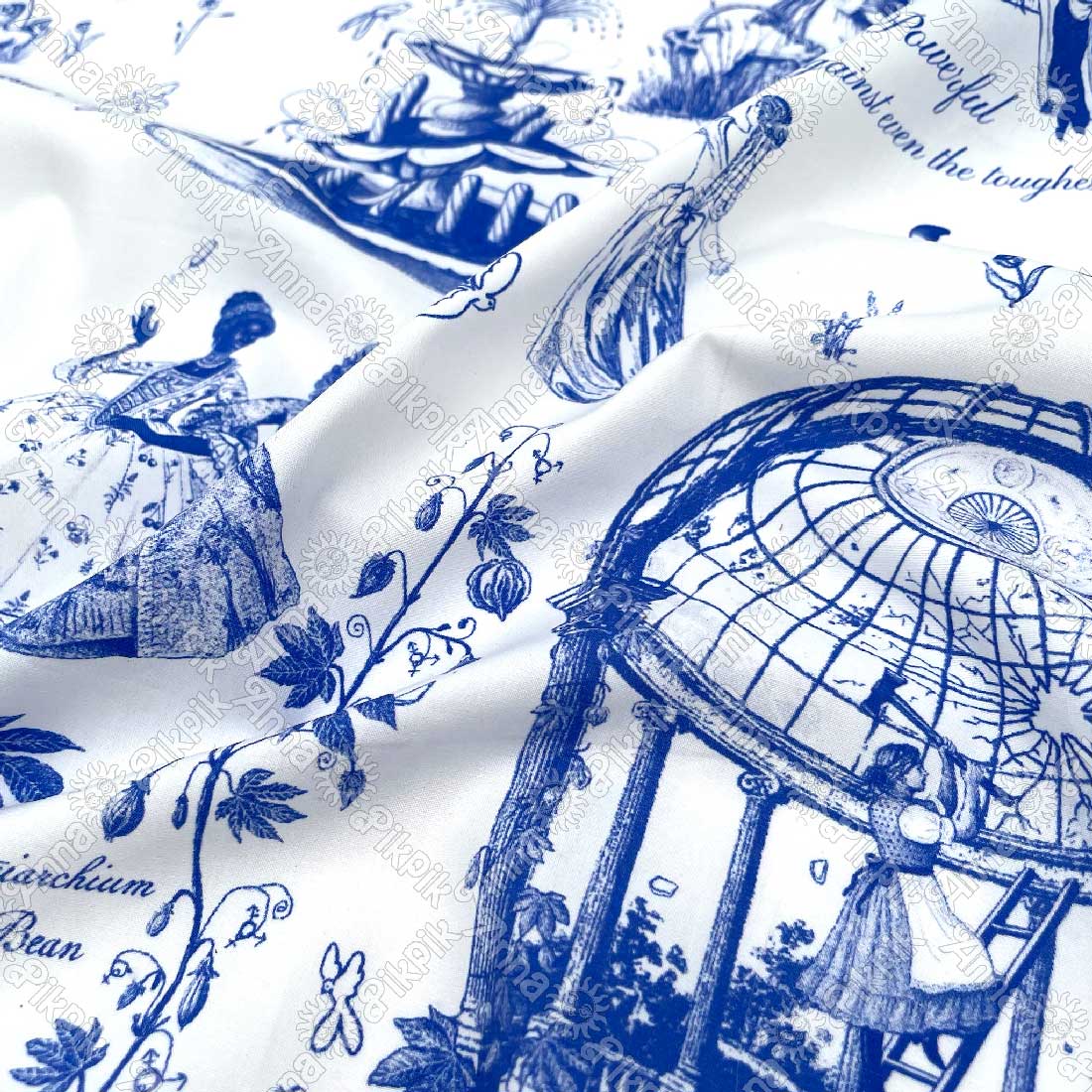 Feminist Toile de Jouy fabric