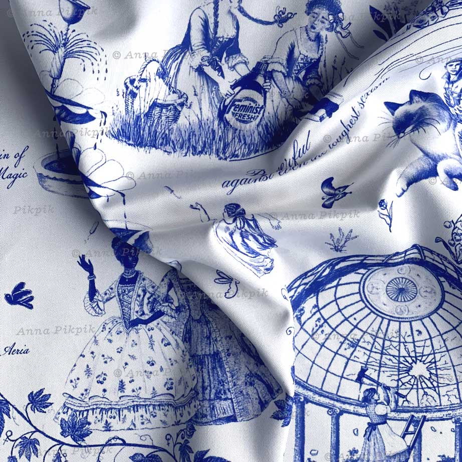 PRE-ORDER Feminist Toile de Jouy heavy fabric