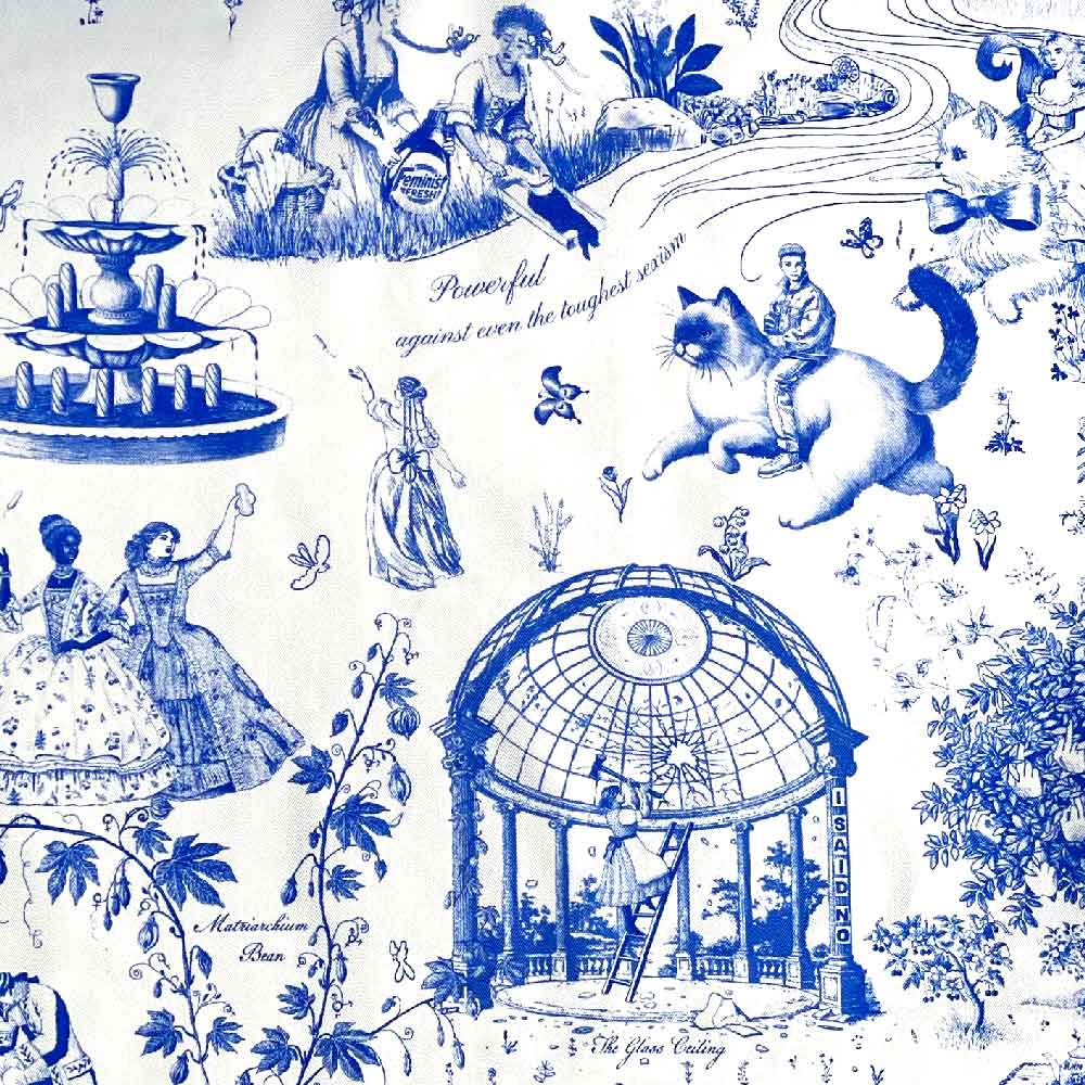 Feminist Toile de Jouy heavy fabric