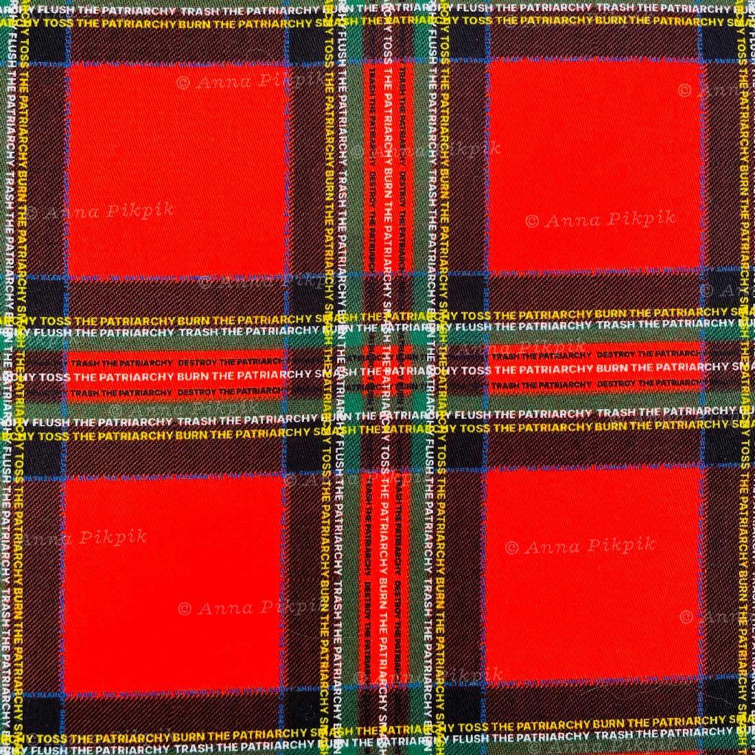 Feminist Tartan fabric