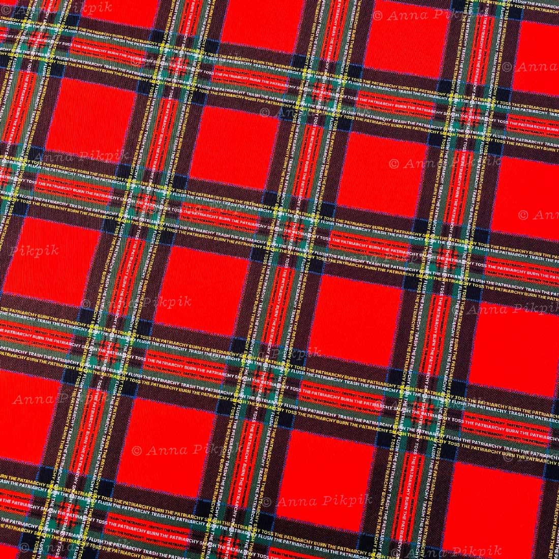 Feminist Tartan fabric