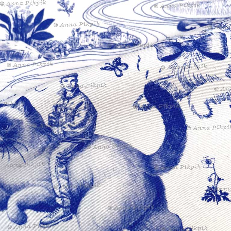 PRE-ORDER Feminist Toile de Jouy heavy fabric