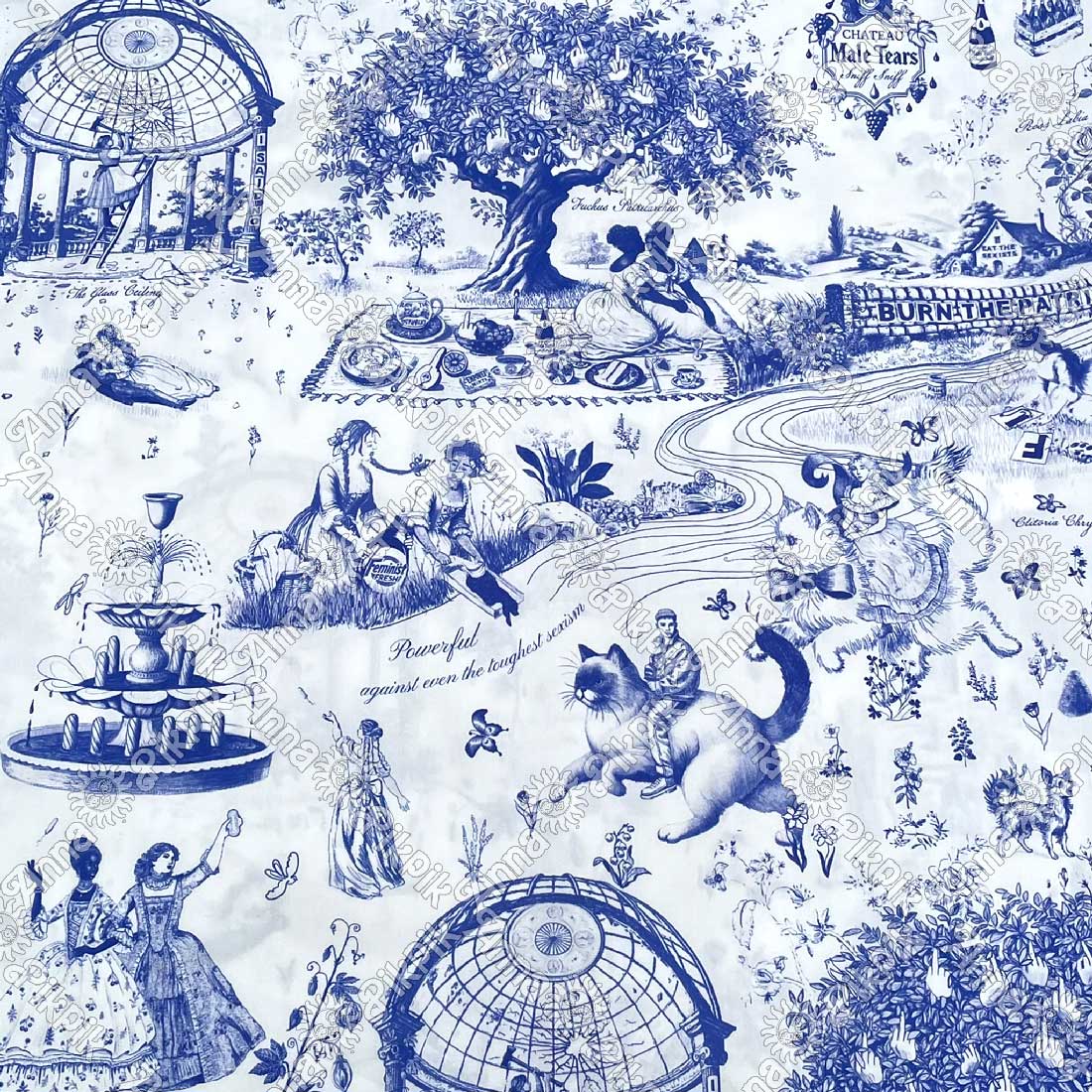 Textiles français Mini Toile de Jouy Fabric (La Vie Rustique