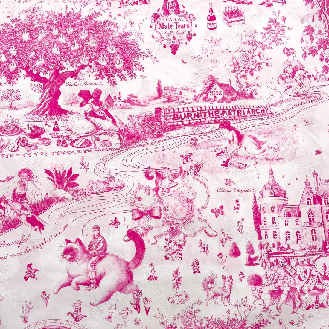PRE-ORDER Feminist Toile de Jouy fabric