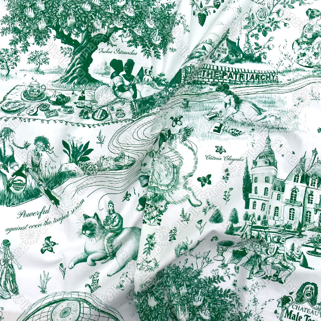 PRE-ORDER Feminist Toile de Jouy fabric