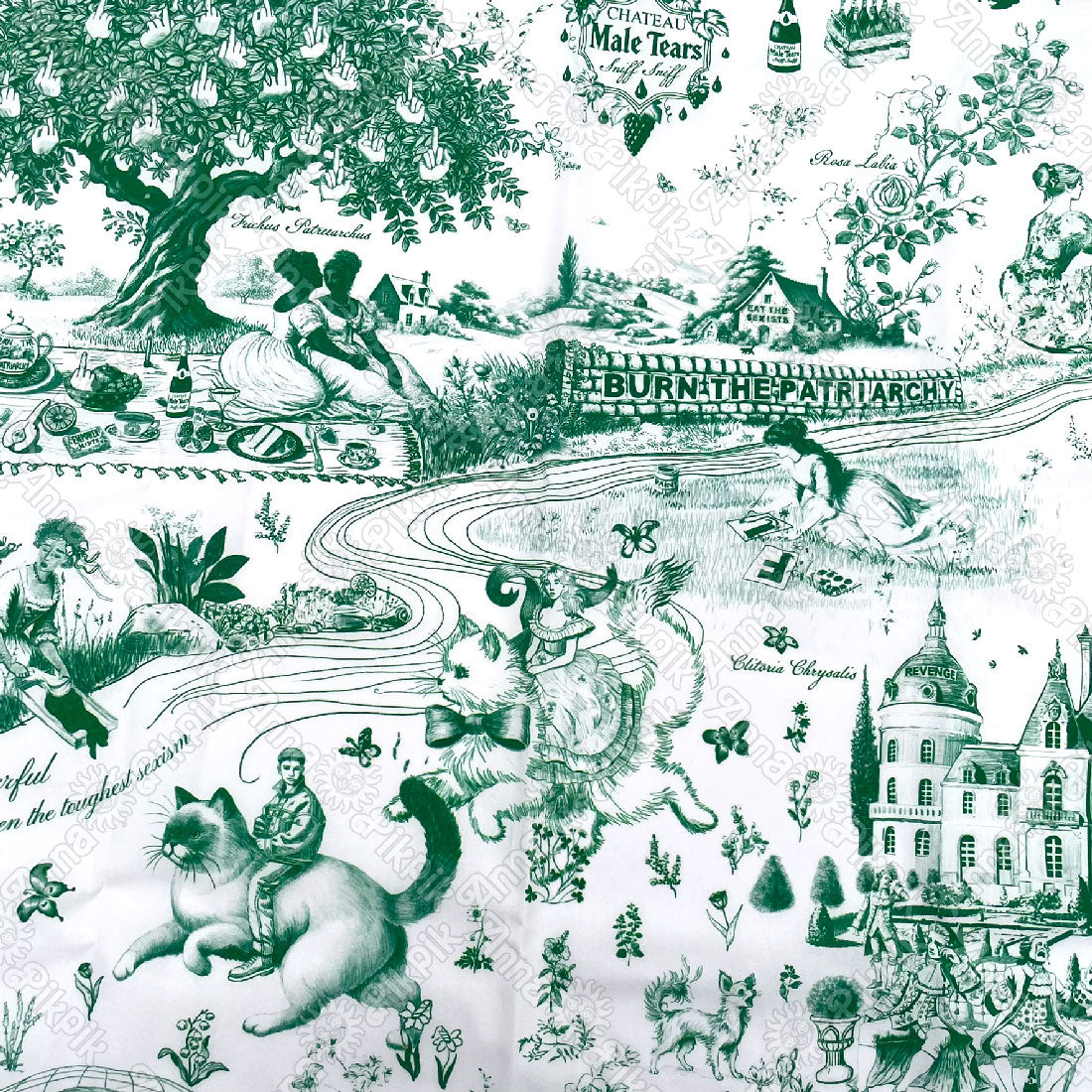 PRE-ORDER Feminist Toile de Jouy fabric